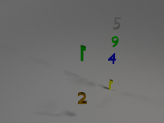 Example scene used for relational numeric reasoning.